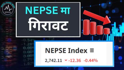 नेप्सेमा दोहोरो अंकको गिरावट: कारोबार रकम झन्डै ३ अर्ब ९० करोड