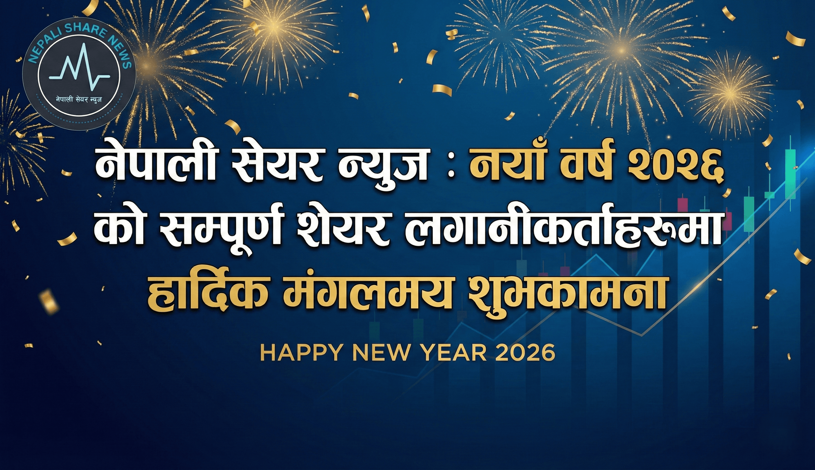 नयाँ वर्ष २०२६ को सम्पूर्ण शेयर लगानीकर्ताहरूमा हार्दिक मंगलमय शुभकामना